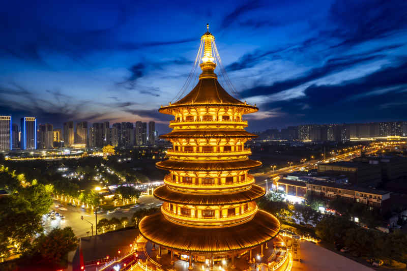 航拍洛阳-洛阳天堂名堂景区