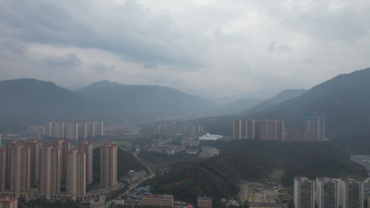 湖南郴州城市风光旅游景区航拍 