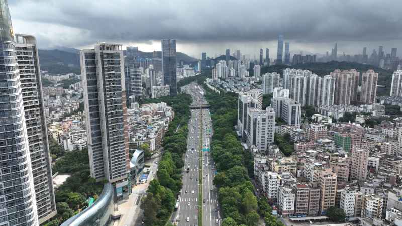 深圳车流航拍