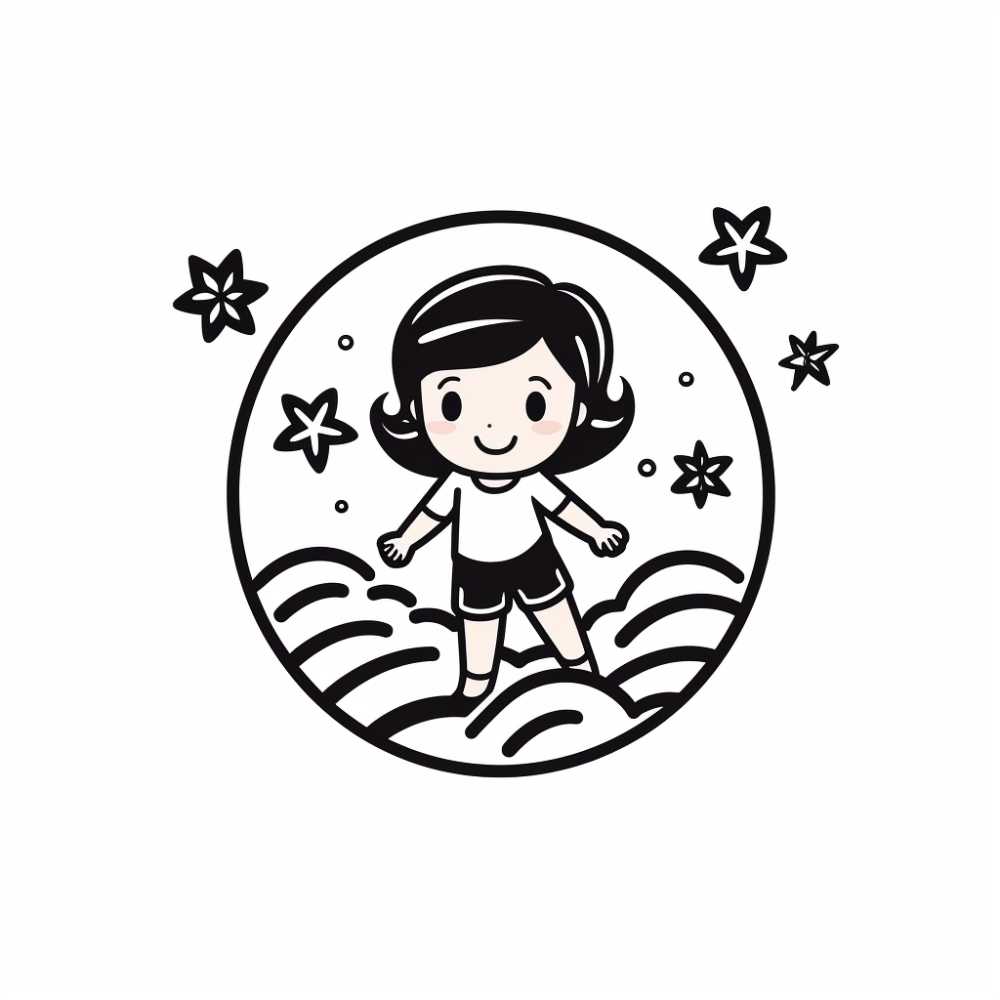 女孩头像线稿图标画像