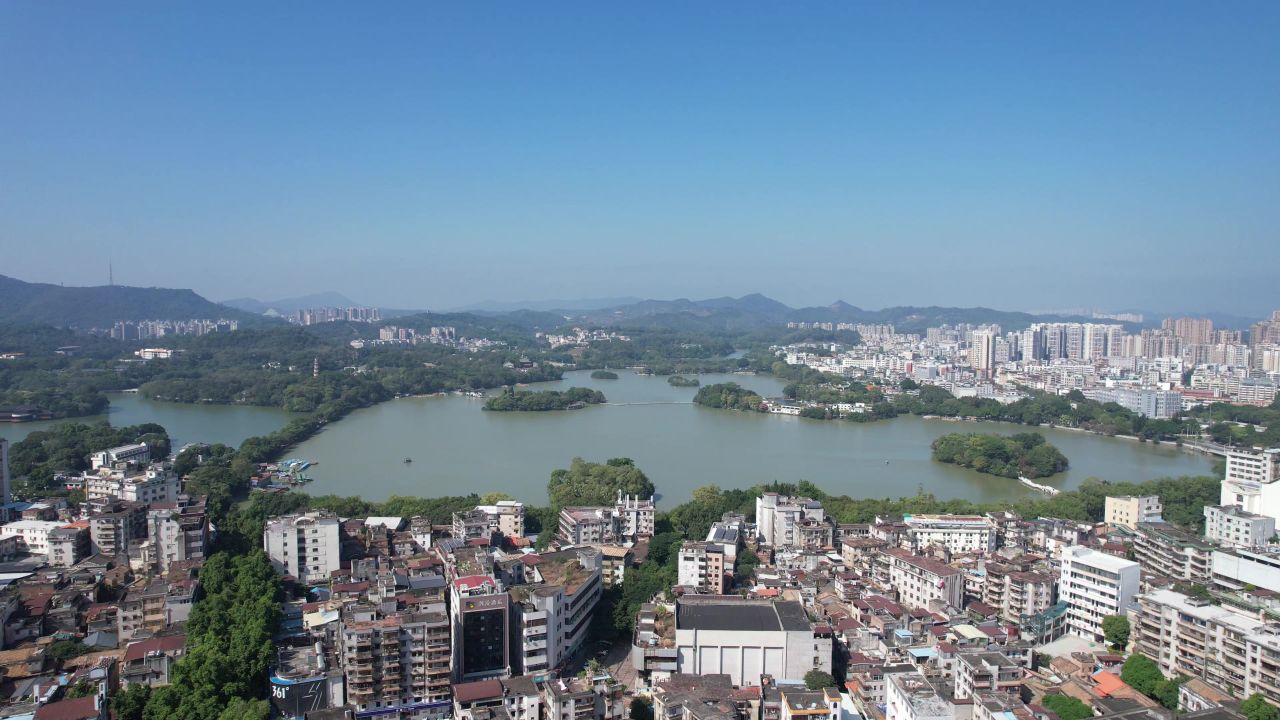 广东惠州西湖5A景区航拍