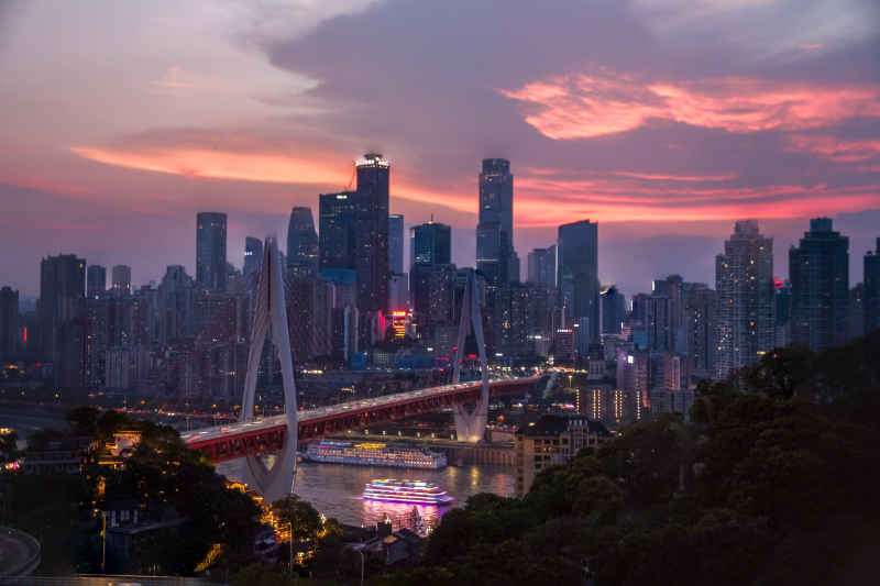 限电下的重庆夜景