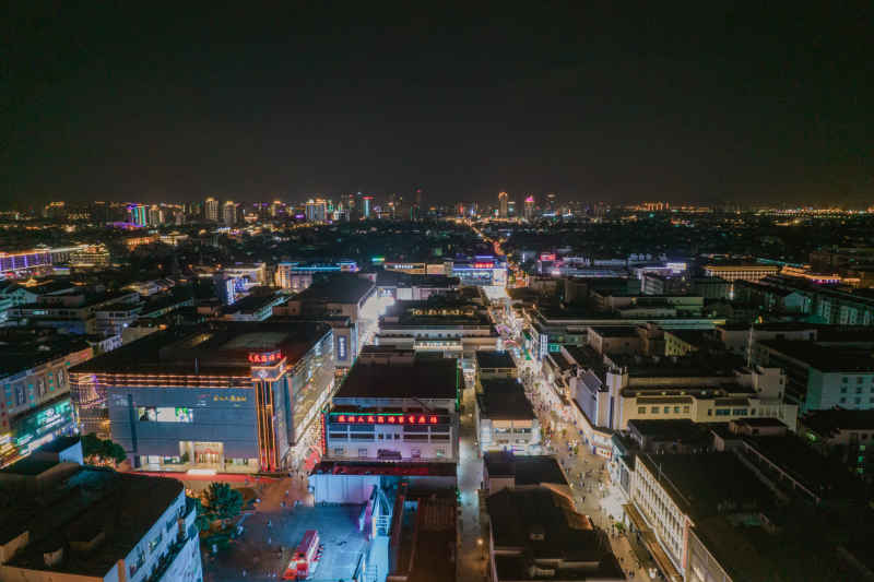 航拍 江苏 苏州 城市 夜景