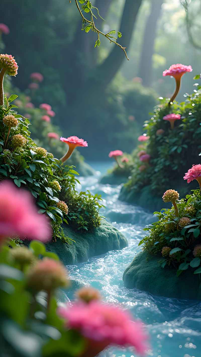 未来风格大自然森林超自然风景画质 2
