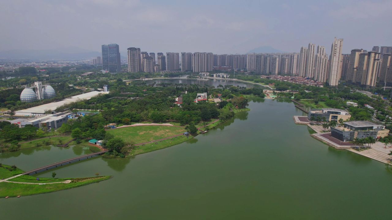 航拍漳州碧湖生态公园