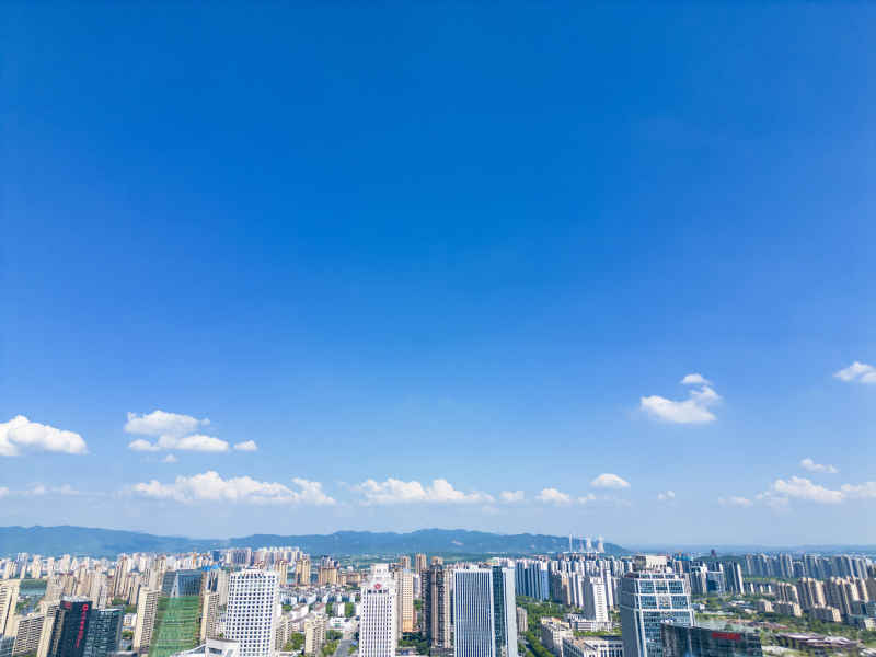 江西吉安城市风光航拍图 
