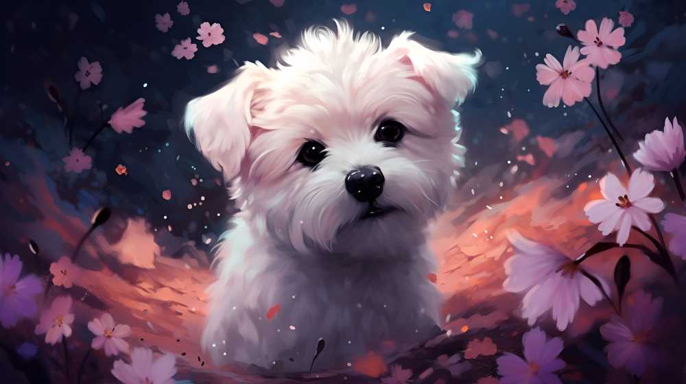 可爱萌宠狗小花花