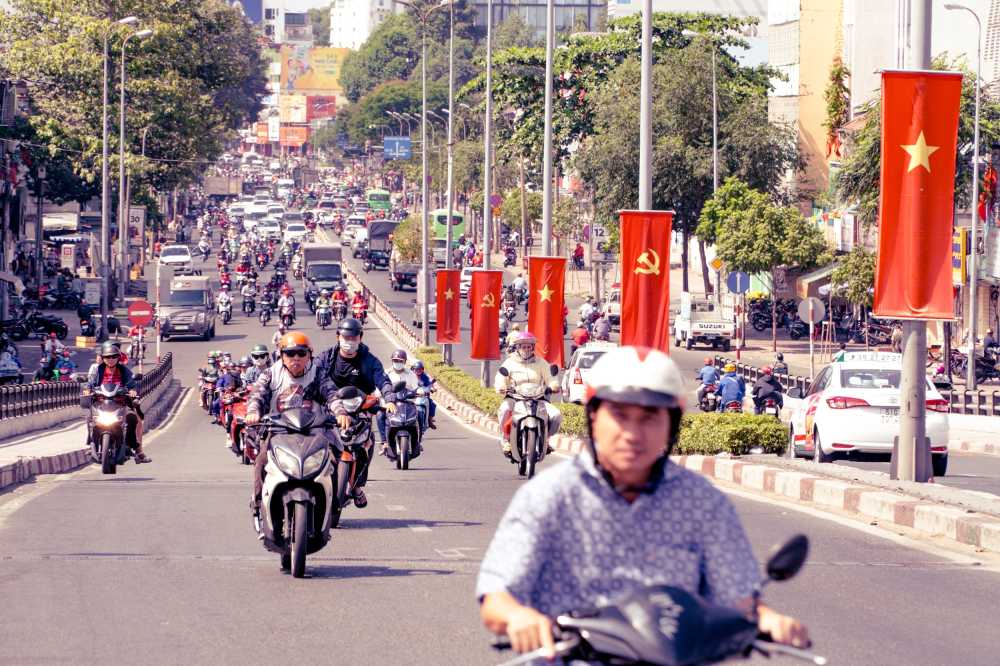 越南摩托车驾驶员摩托车
