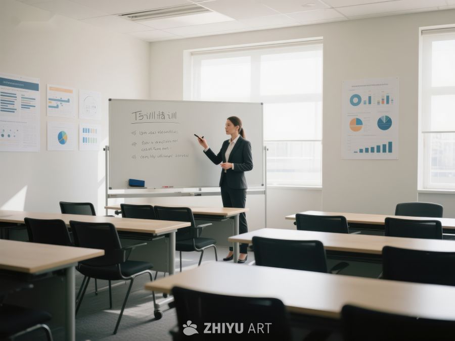 教室中讲师正在白板前授课 184