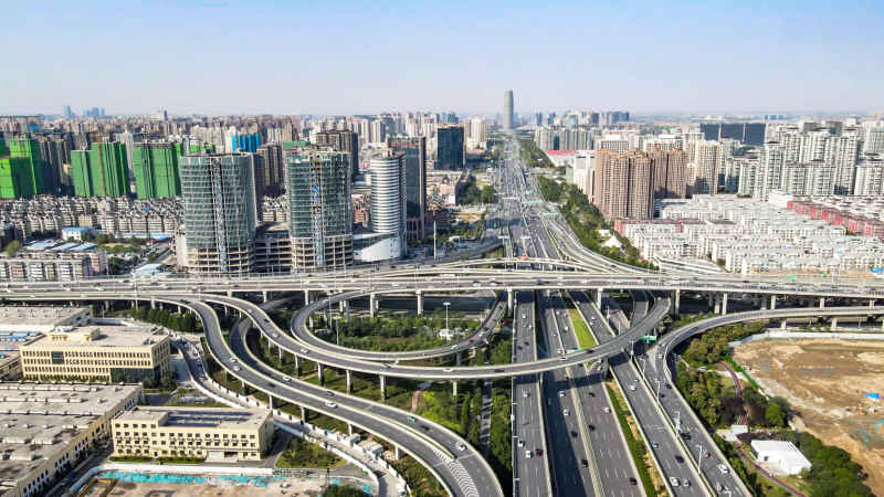 河南郑州城市风光航拍摄影图