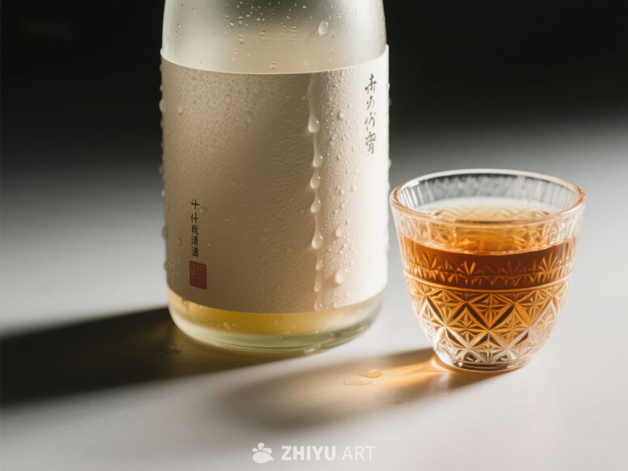 清酒与杯，光影交错 164