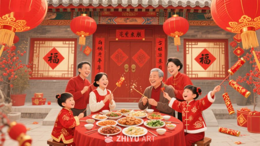 家庭欢聚庆祝传统节日 57