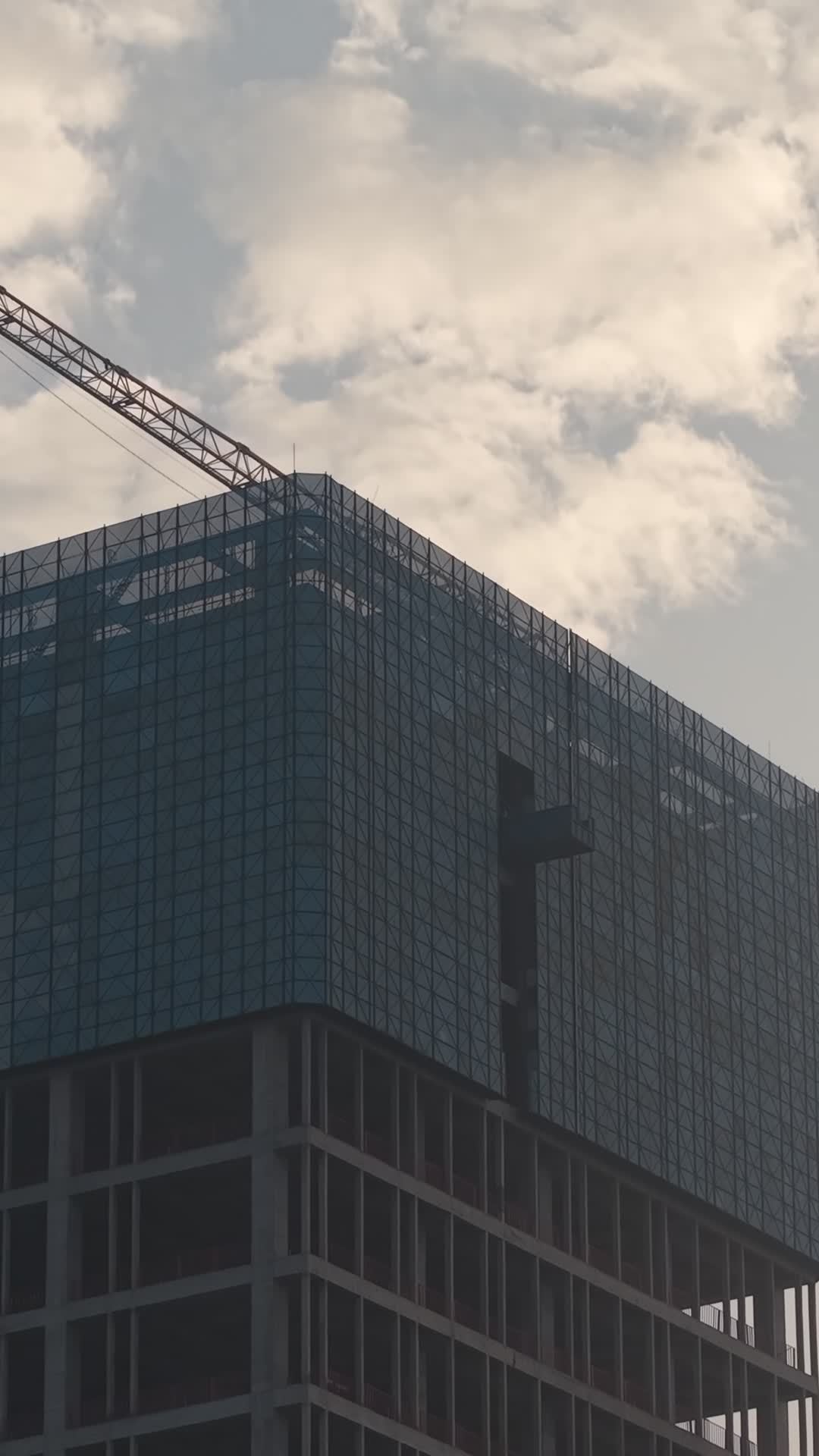 城市建筑工地的动态景象