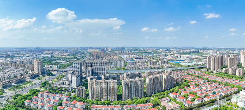航拍昆山城市风光建筑大景 53
