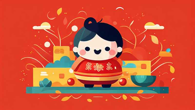 春节压岁钱简约插画 30