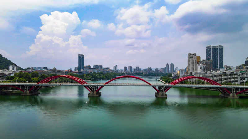 广西柳州城市风光航拍摄影图 
