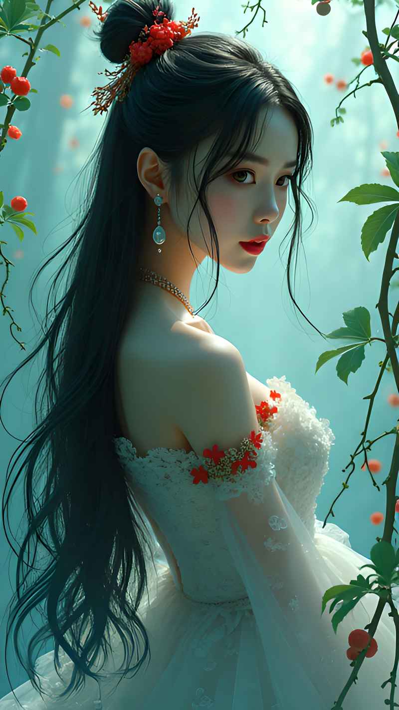红色女子户外拍摄系列高清艺术视觉 61