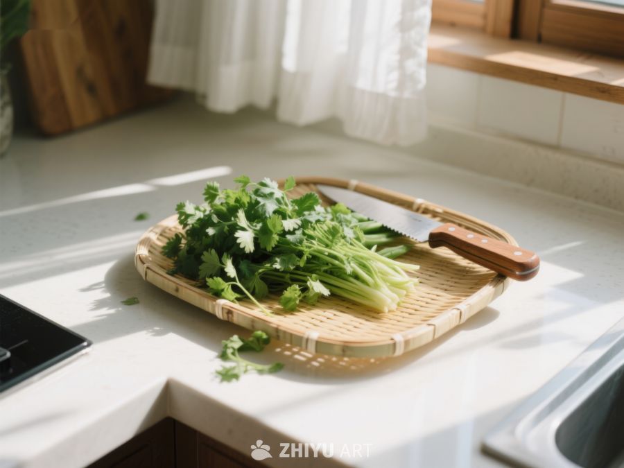 厨房台面上的香菜 98