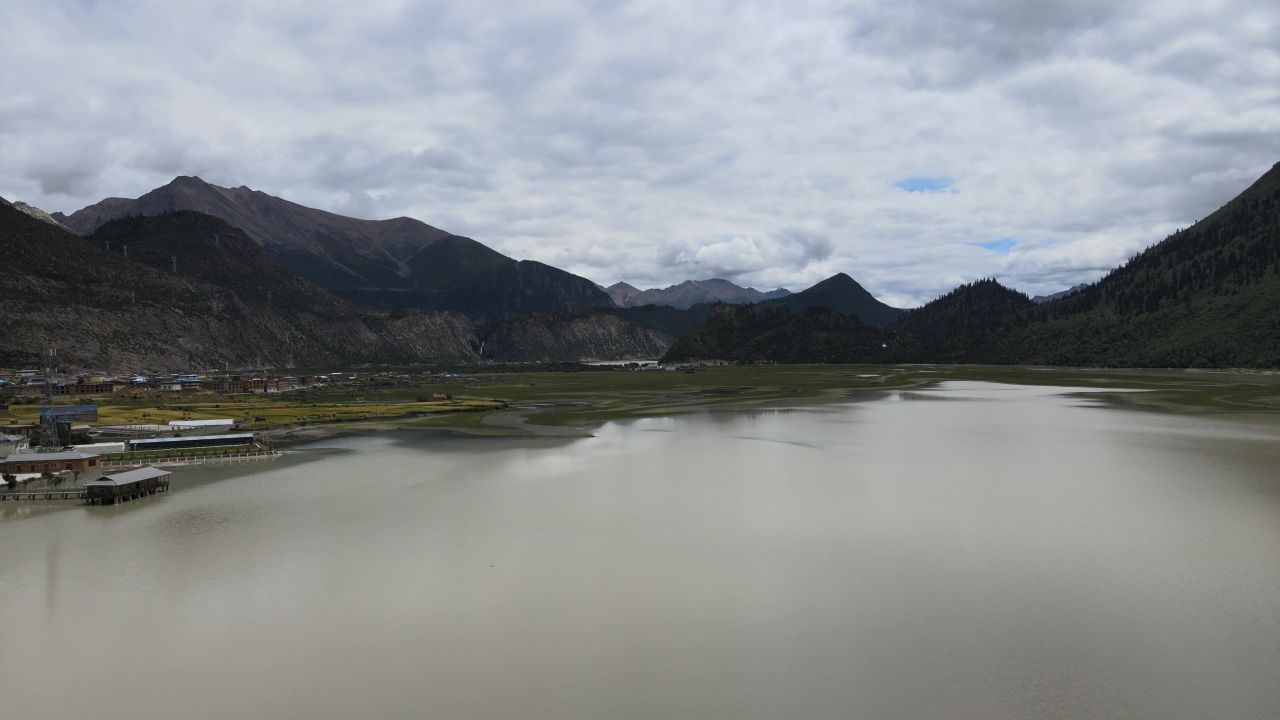 航拍然乌湖汛水期 3
