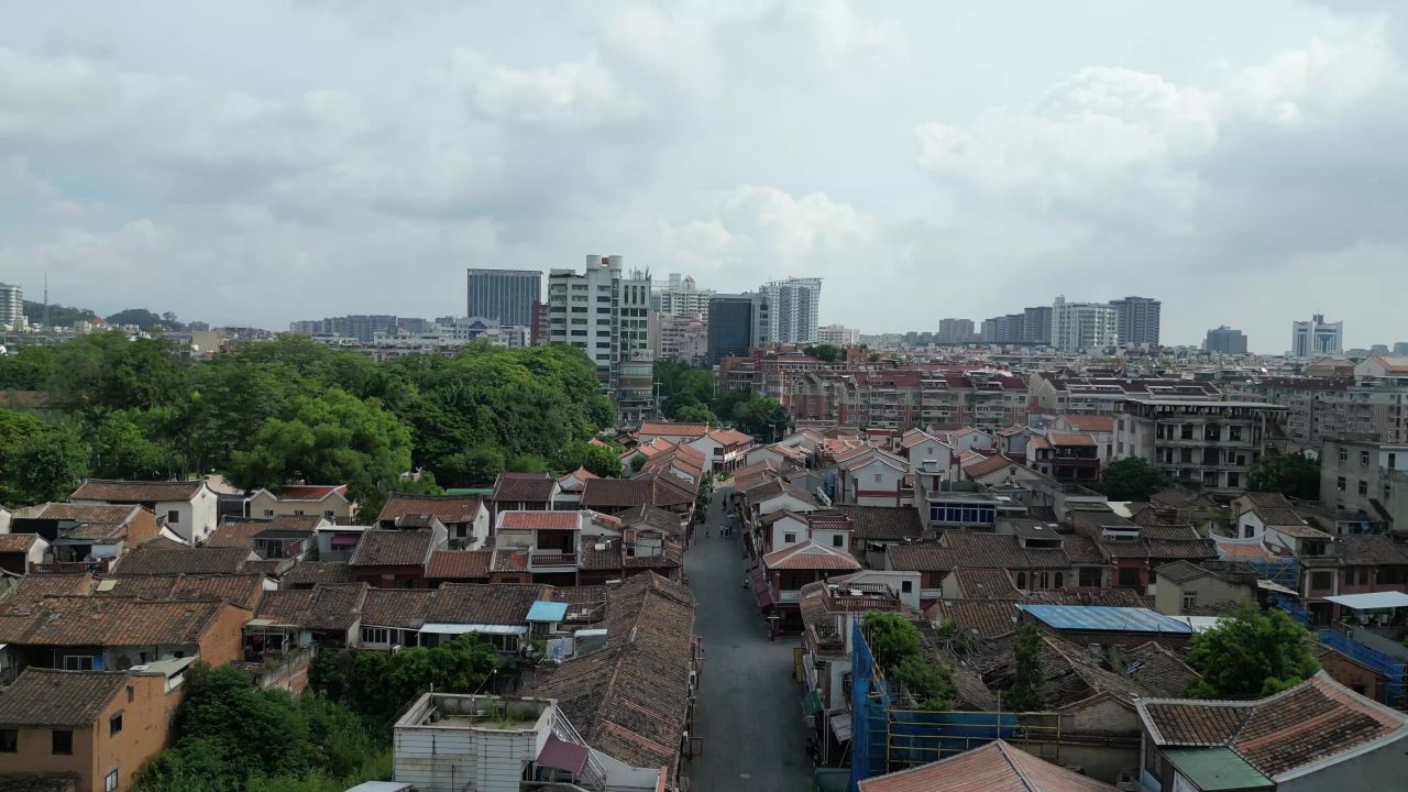 航拍福建漳州古城