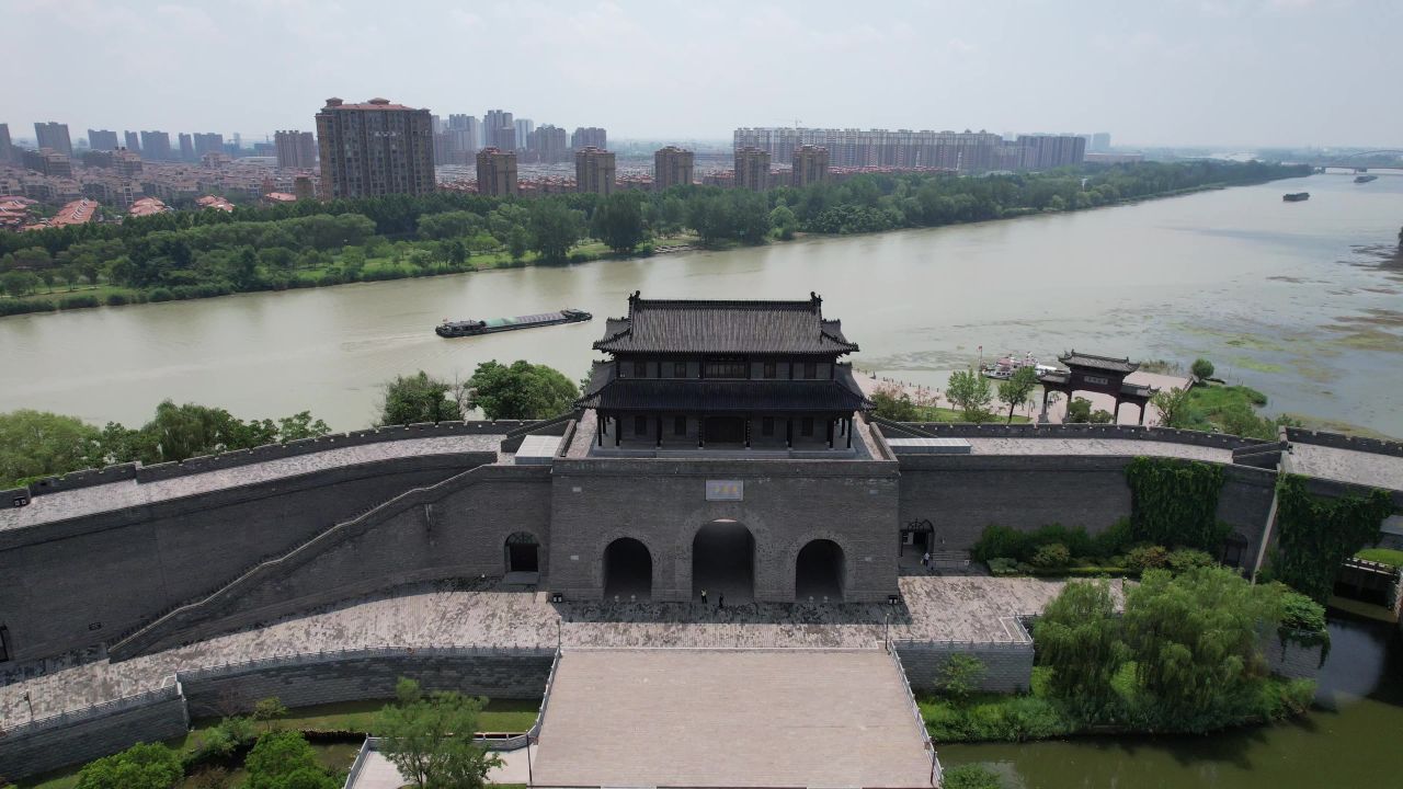江苏宿迁城市风光旅游景区航拍
