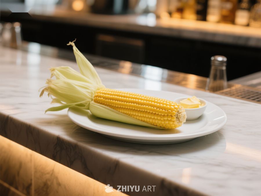 盘中的玉米配黄油酱 273