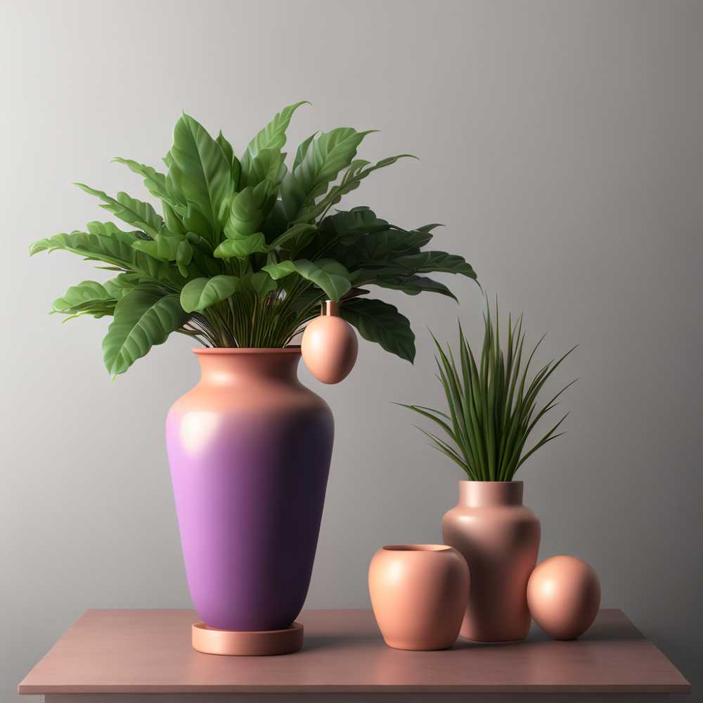 绿植花瓶摆放场景
