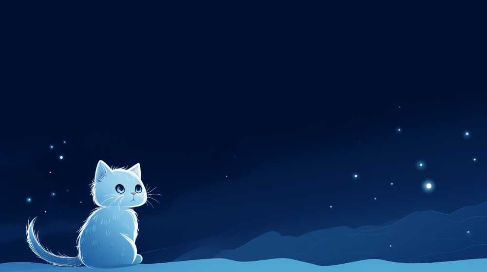 夜晚下的猫