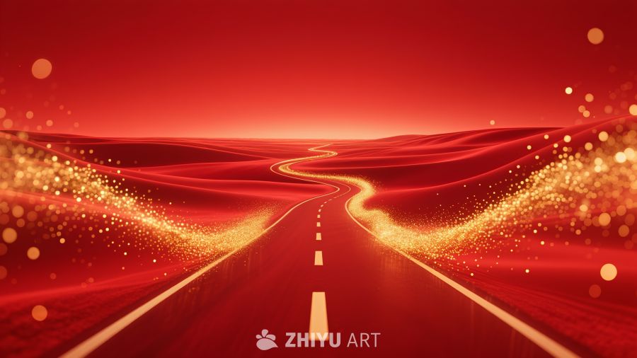 红色高端PPT背景图 1