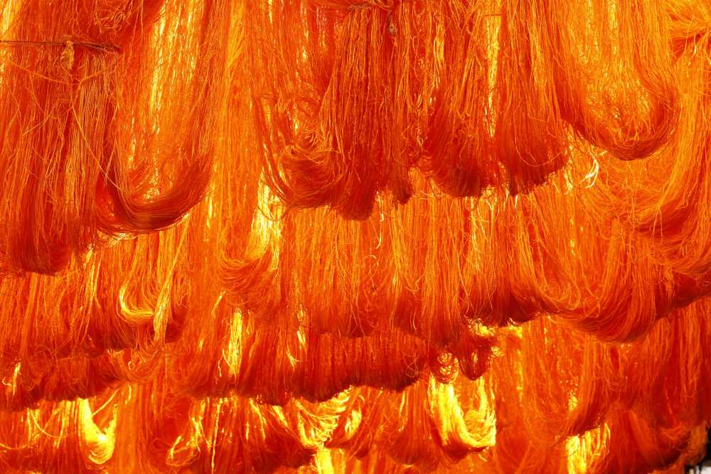 摩洛哥染色橙羊毛