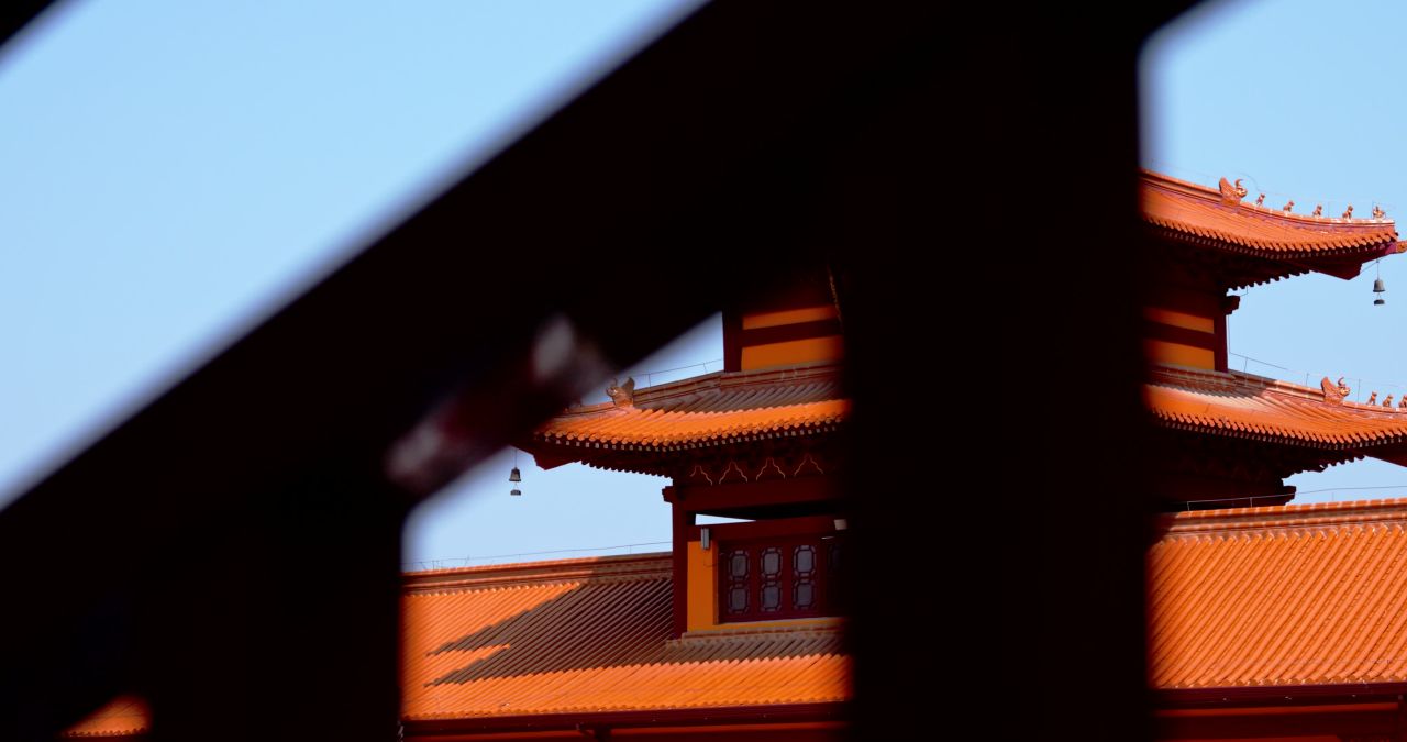 湖南长沙洗心禅寺古典建筑寺庙实拍视频