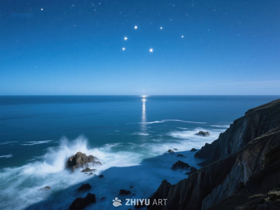 夜空下的海岸风光 297