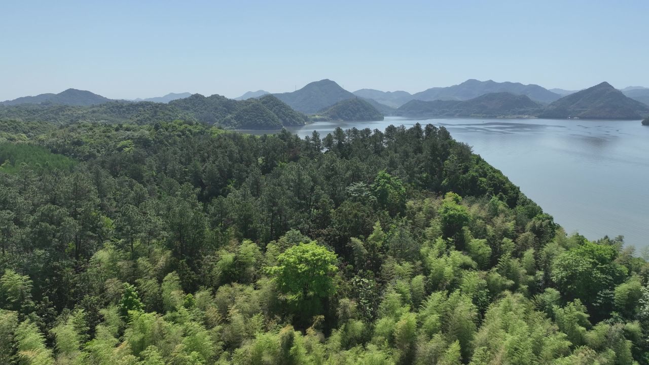 4K航拍临安青山湖景区