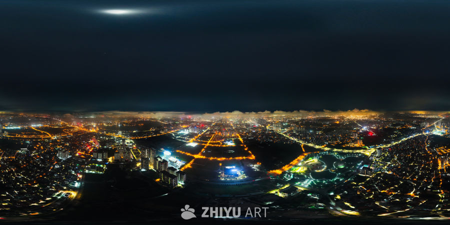 灯火辉煌的城市夜景