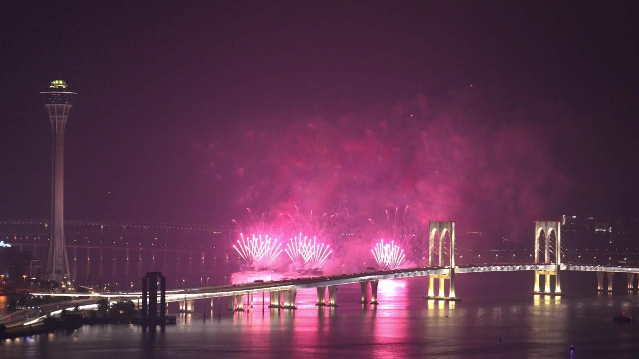 澳门回归二十五周年烟花表演 第一部分