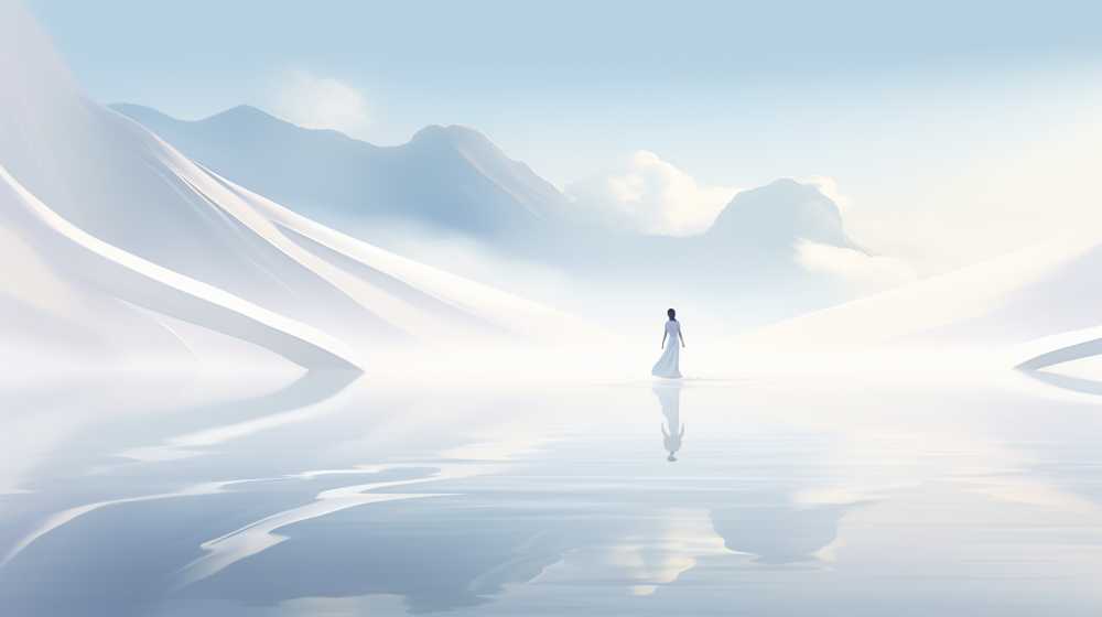 浅白色唯美意境背景图99