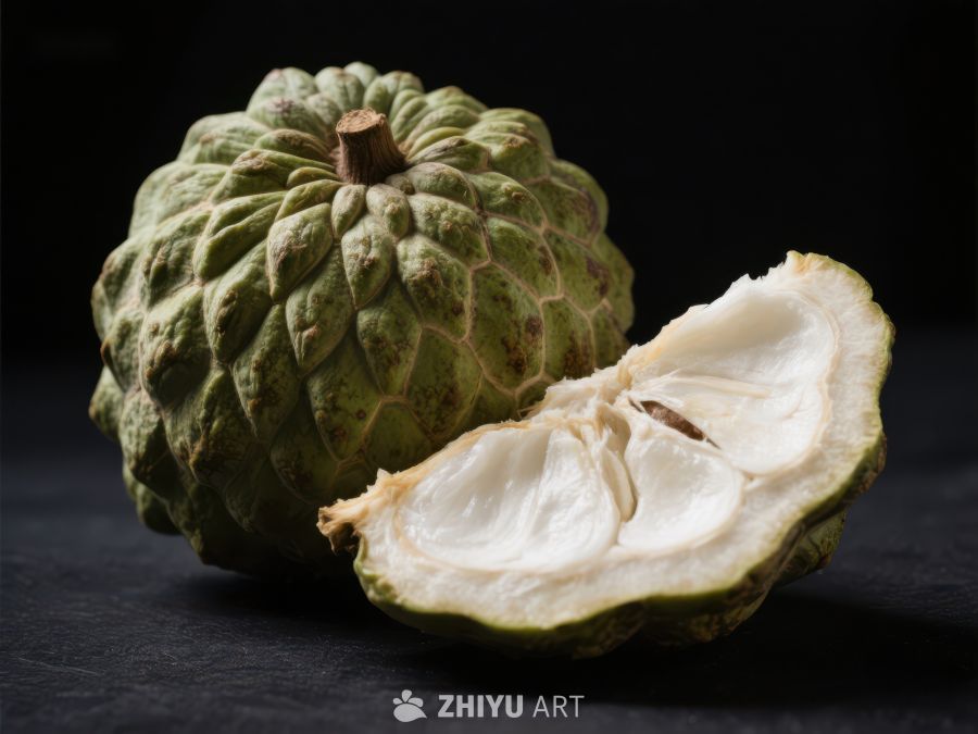 新鲜番荔枝切面展示 642