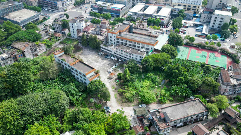 航拍广东东莞可园
