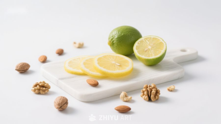 柠檬青柠与坚果的清新组合 260