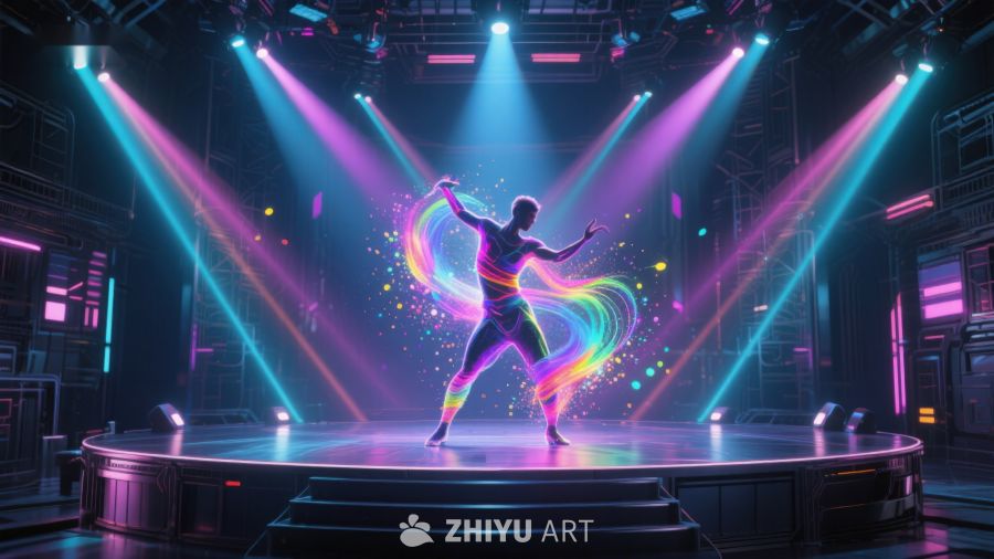 炫彩光影中的舞者 826