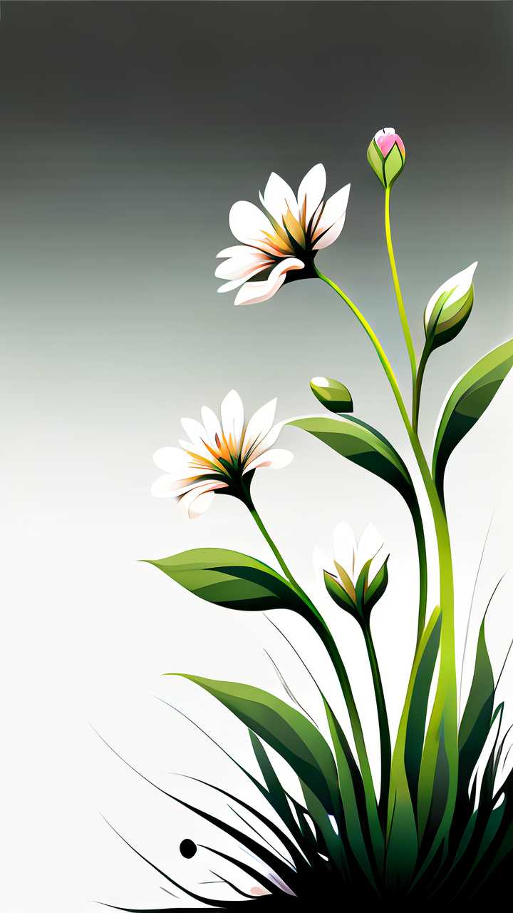 小花白色背景