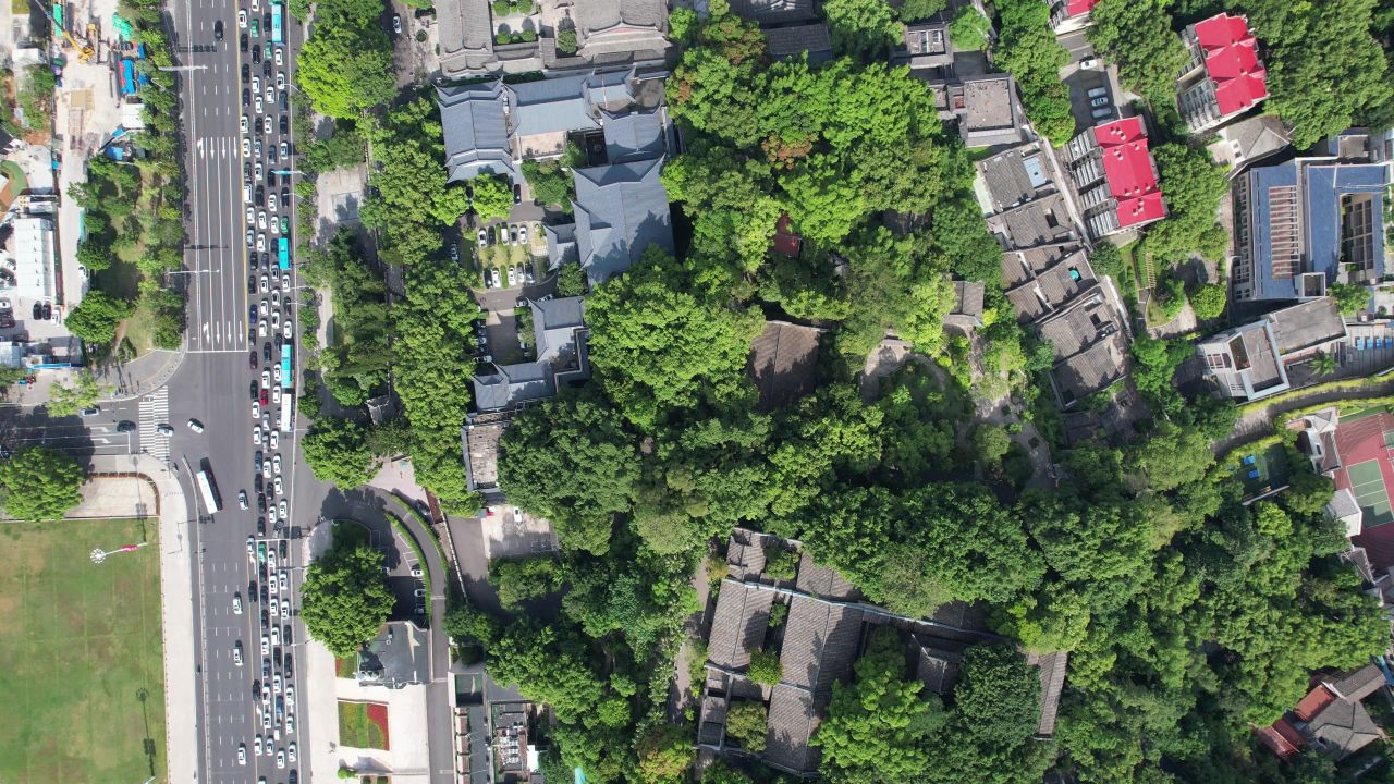 福建福州城市风光航拍 