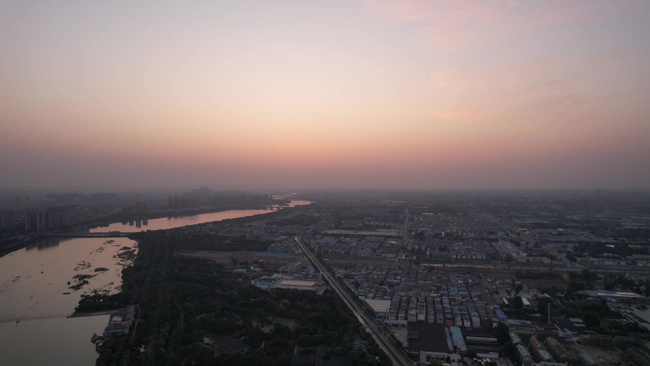 河南洛阳城市风光旅游景区航拍 