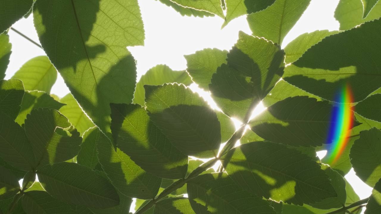 树木树叶阳光星芒逆光刺眼 3