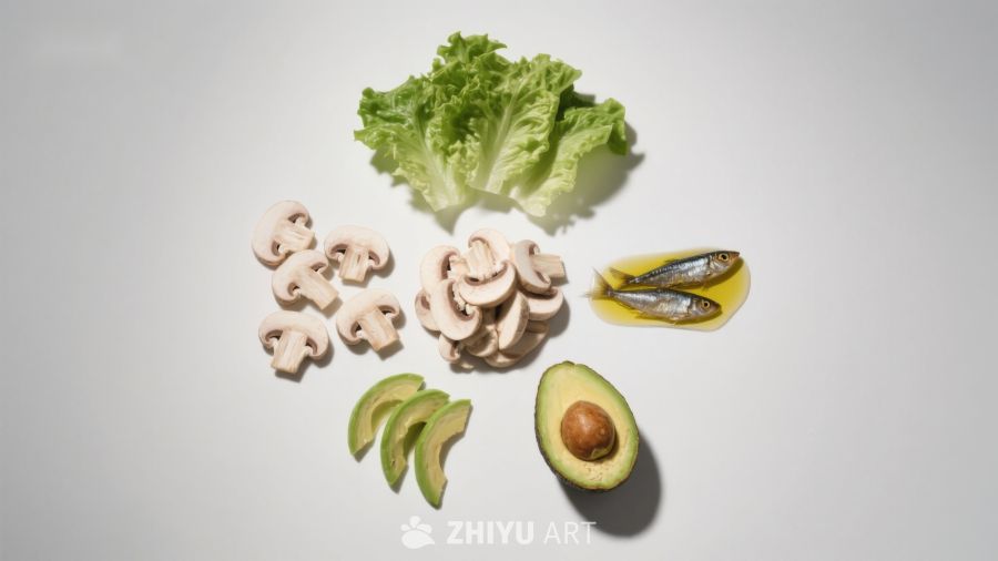 新鲜食材组合摆拍