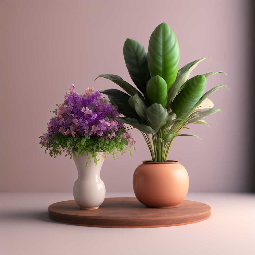 绿植花瓶摆放场景