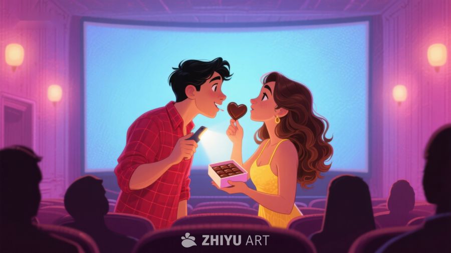 情侣电影院中甜蜜互动 248