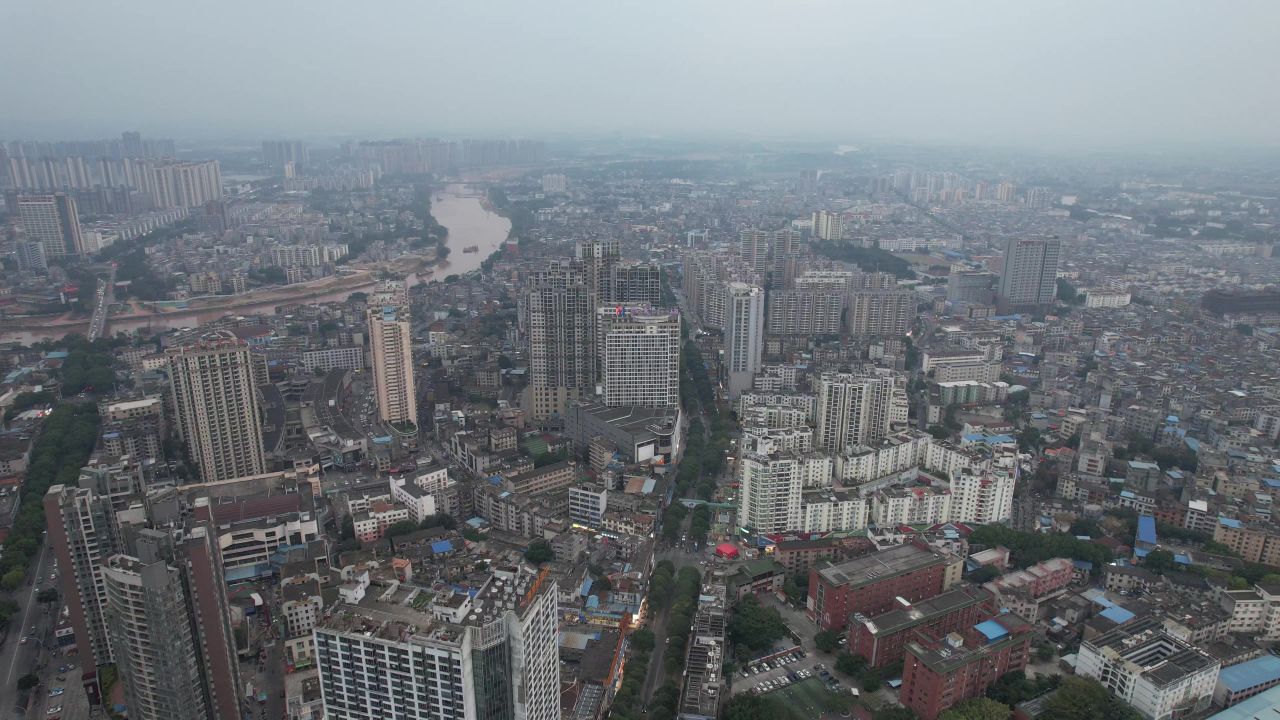 广西钦州城市大景航拍