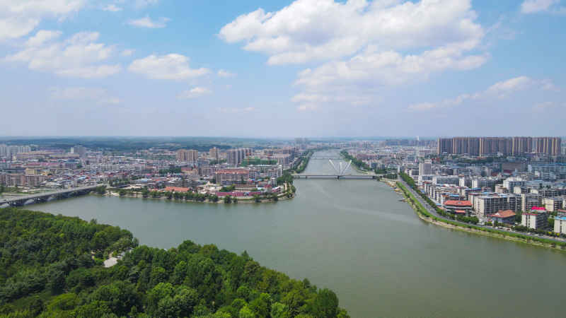 航拍湖北随州城市风光