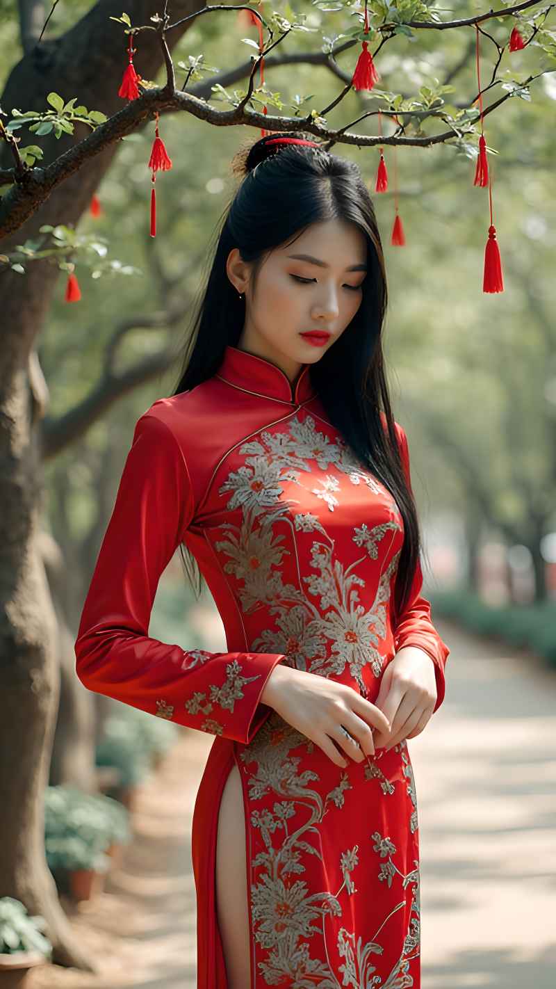 红色女子户外拍摄系列高清艺术视觉 28